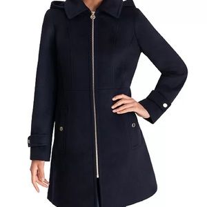 Michael Kors Navy Hooded Peacoat